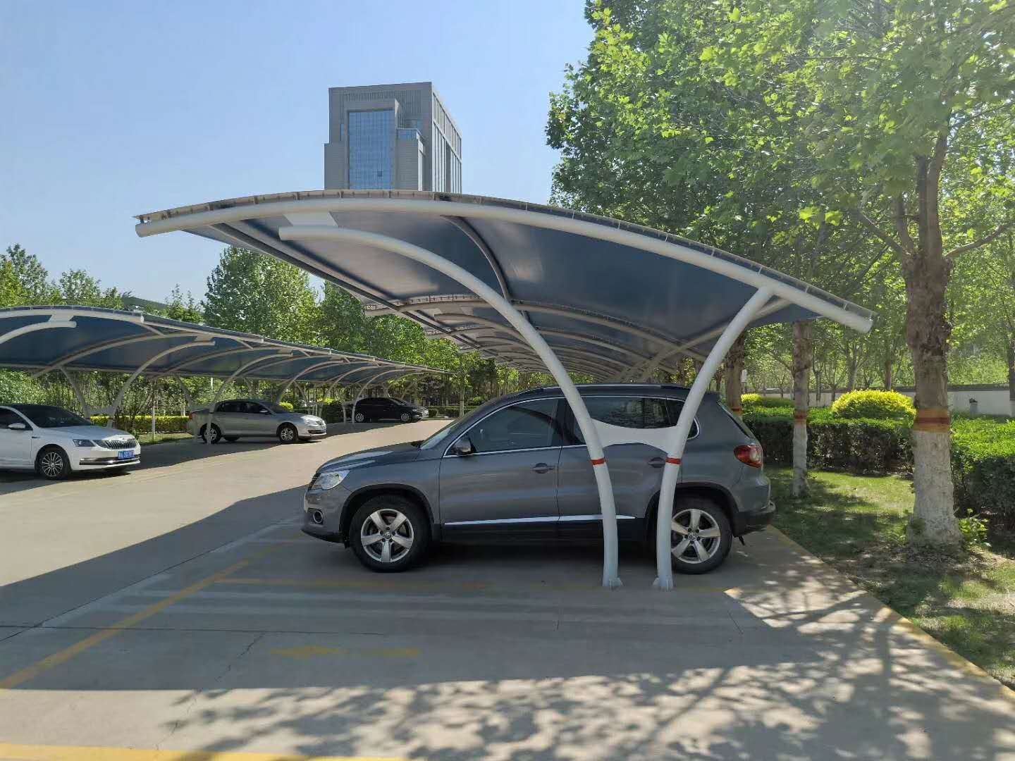 鋼結(jié)構(gòu)車(chē)棚(雙向懸拉型)